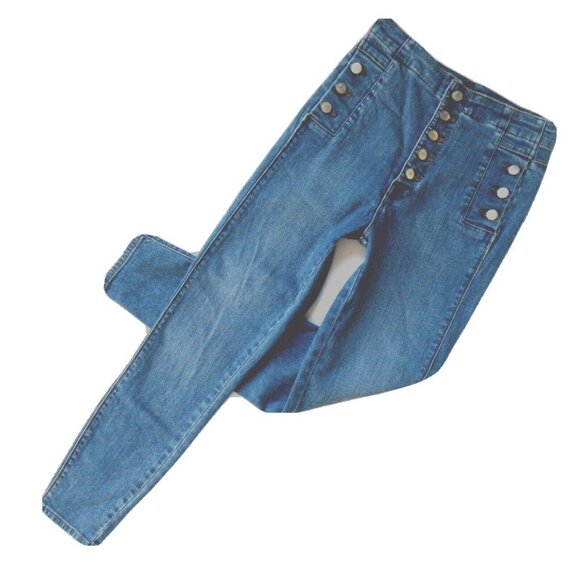 NWT J Brand Natasha in Lovesick Sky High Crop Skinny Buttonfly Stretch Jeans 31